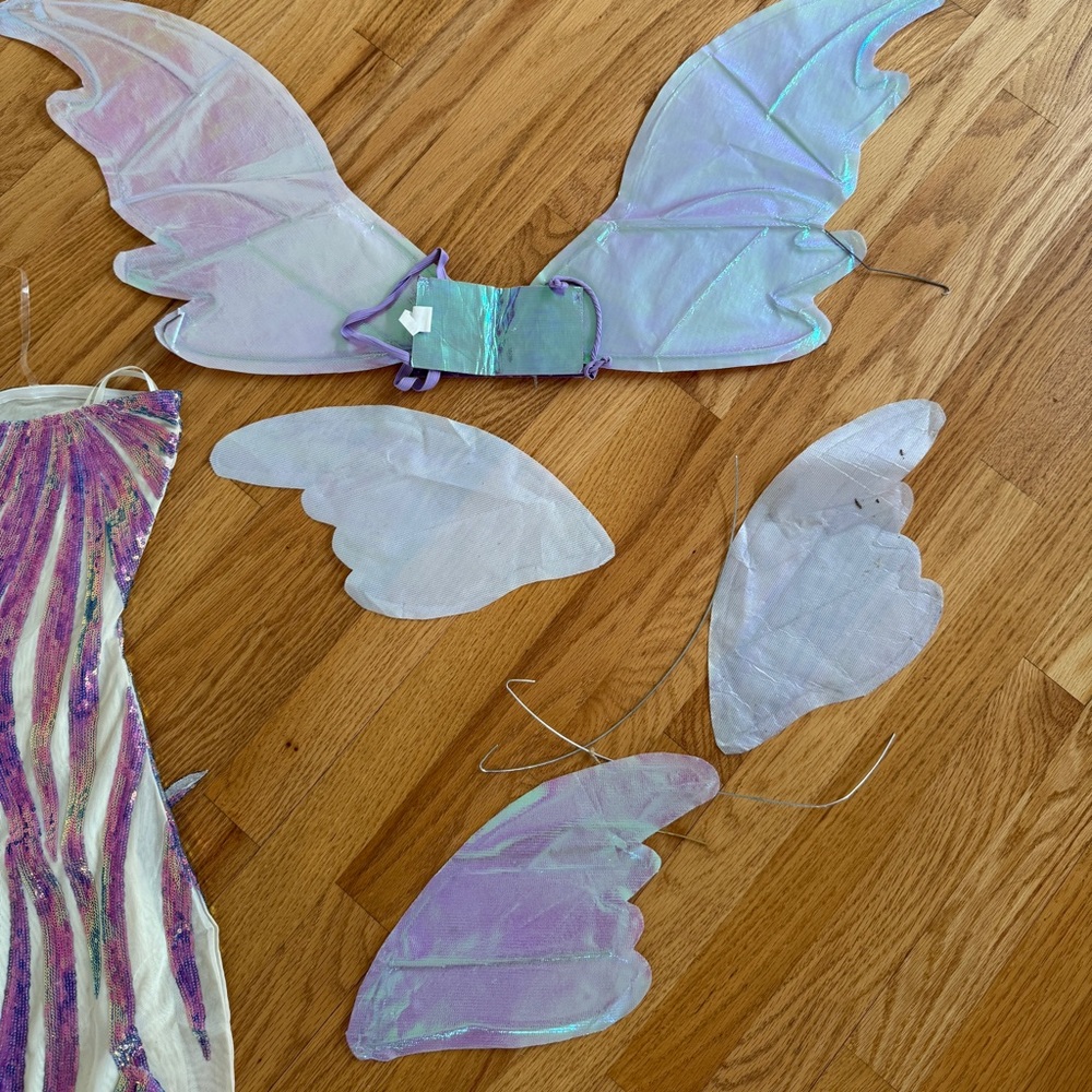 Fairy glitter sequin dress fairy wings costume cosplay - Picture 6 of 6
